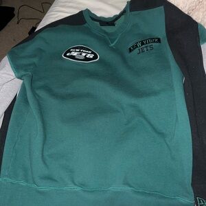 New Era Green and Black Crewneck Sweater